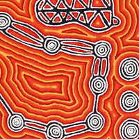 Aboriginal Artwork by Amanda Nakamarra Curtis, Lappi Lappi Dreaming, 91x61cm