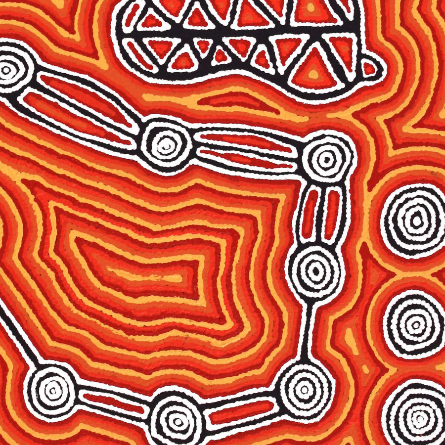 Aboriginal Artwork by Amanda Nakamarra Curtis, Lappi Lappi Dreaming, 91x61cm