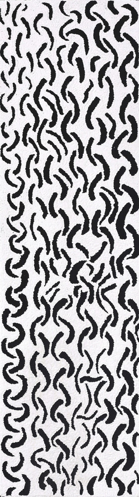 Aboriginal Artwork by Andrea Nungarrayi Wilson, Lukarrara Jukurrpa, 107x30cm