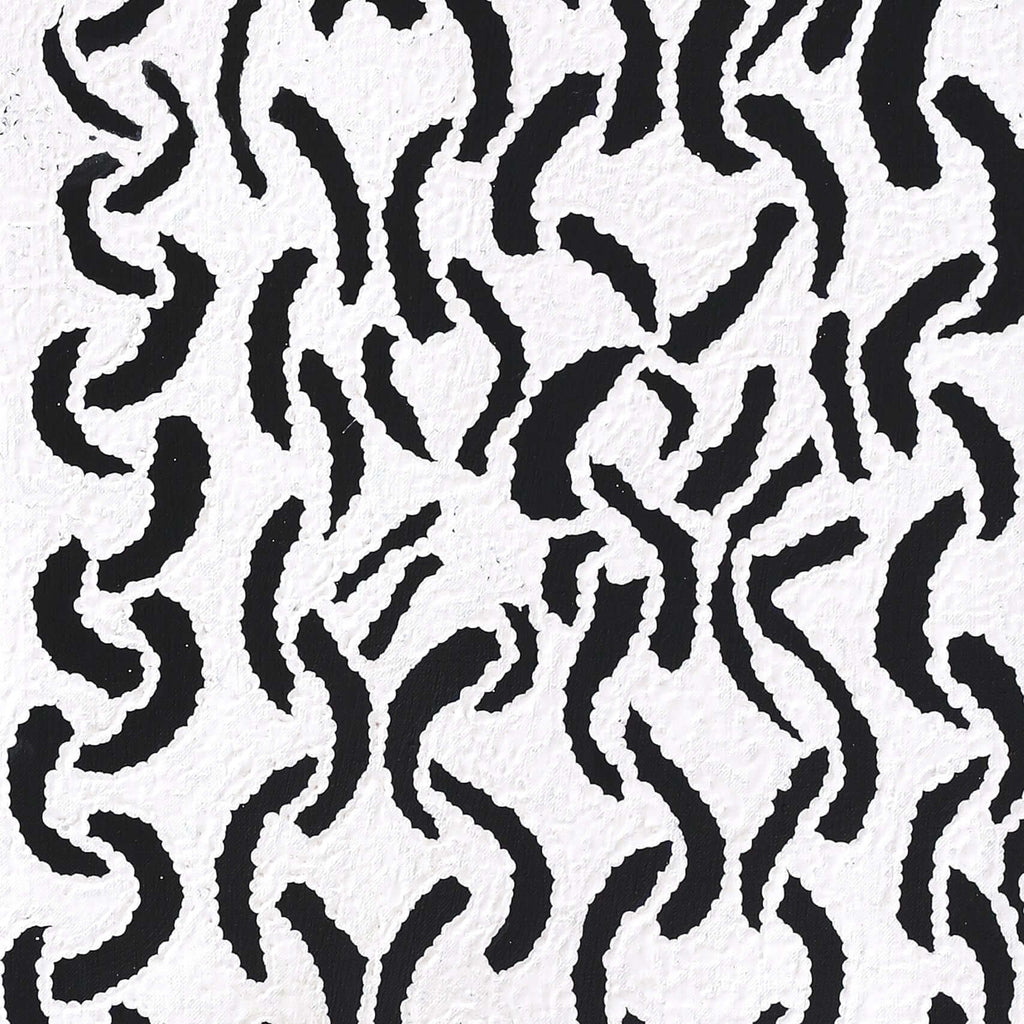 Aboriginal Artwork by Andrea Nungarrayi Wilson, Lukarrara Jukurrpa, 107x30cm
