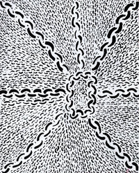 Aboriginal Artwork by Andrea Nungarrayi Wilson, Lukarrara Jukurrpa, 76x61cm