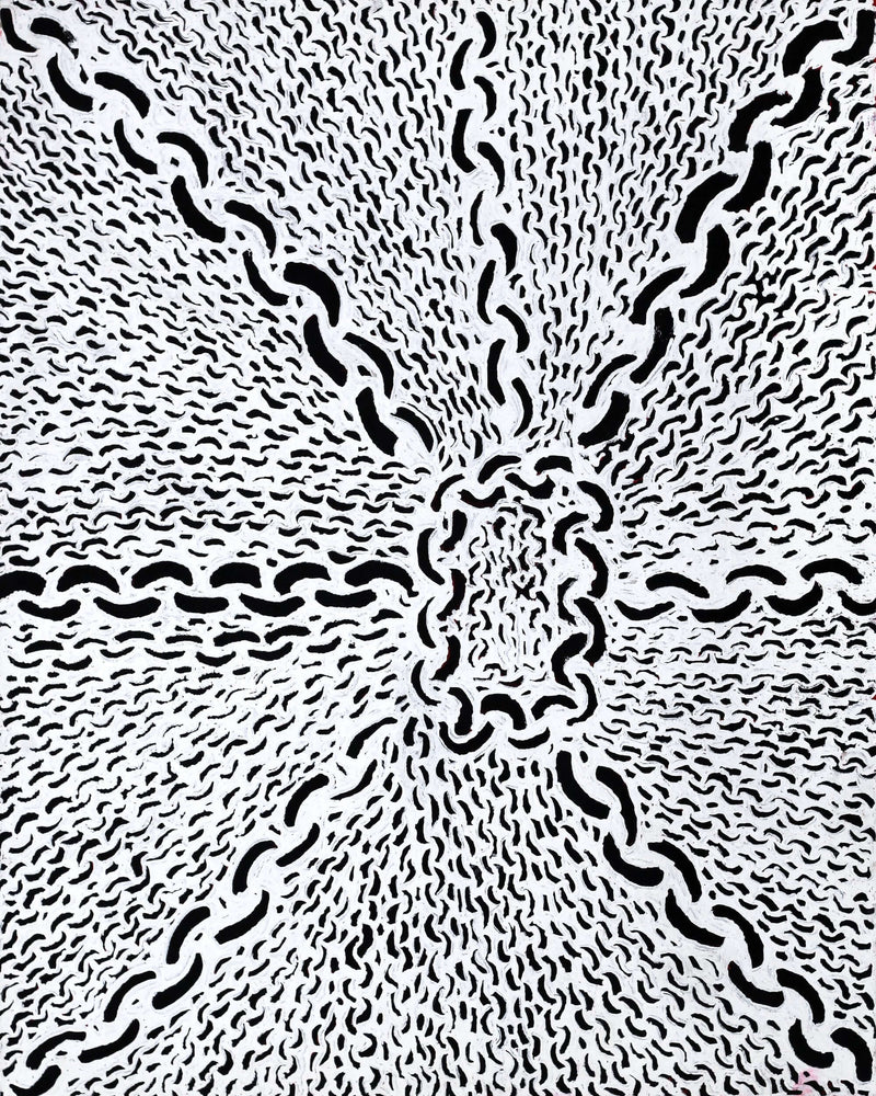 Aboriginal Artwork by Andrea Nungarrayi Wilson, Lukarrara Jukurrpa, 76x61cm