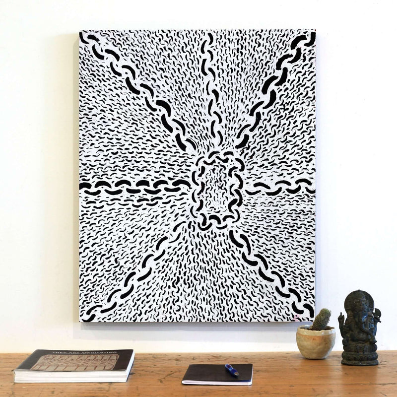 Aboriginal Artwork by Andrea Nungarrayi Wilson, Lukarrara Jukurrpa, 76x61cm