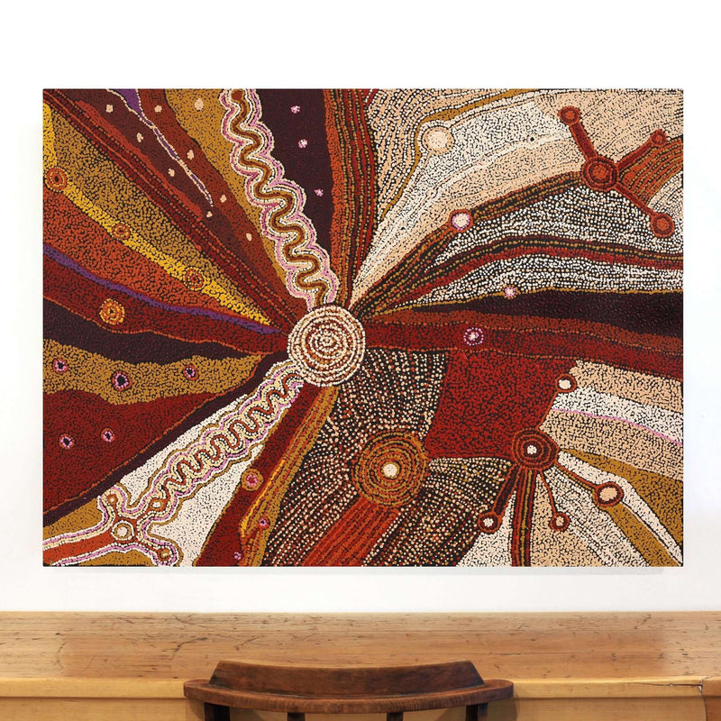 Aboriginal Artwork by Angela Watson, Malara, 122x91cm