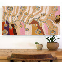 Aboriginal Artwork by Angela Watson, Minyma Tjukurpa, 81x41cm