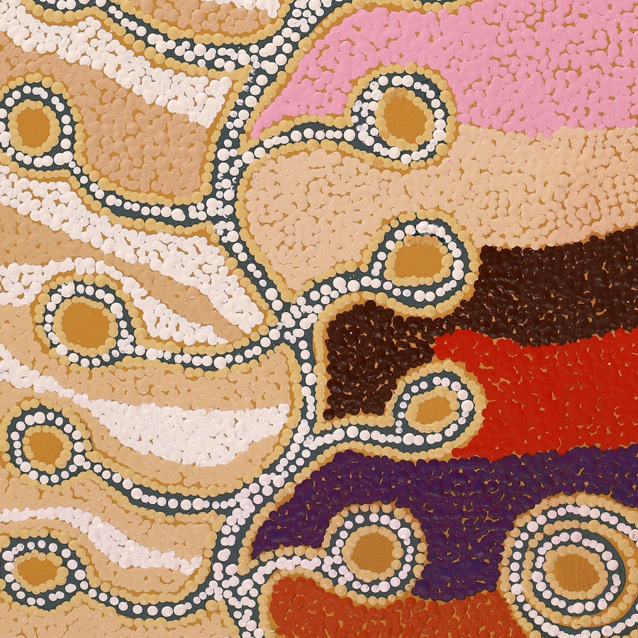 Aboriginal Artwork by Angela Watson, Minyma Tjukurpa, 81x41cm