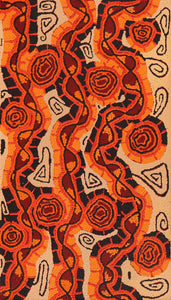 Aboriginal Art by Angelina Nampijinpa Tasman, Ngapa Jukurrpa (Water Dreaming) - Pirlinyarnu, 107x61cm - ART ARK®