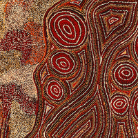 Aboriginal Artwork by Angelina Nampijinpa Tasman, Ngapa Jukurrpa (Water Dreaming) - Pirlinyarnu, 107x61cm
