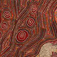 Aboriginal Artwork by Angelina Nampijinpa Tasman, Ngapa Jukurrpa (Water Dreaming) - Pirlinyarnu, 107x61cm