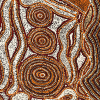 Aboriginal Artwork by Angelina Nampijinpa Tasman, Ngapa Jukurrpa (Water Dreaming) - Pirlinyarnu, 61x46cm