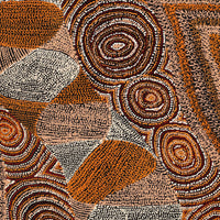 Aboriginal Artwork by Angelina Nampijinpa Tasman, Ngapa Jukurrpa (Water Dreaming) - Pirlinyarnu, 76x61cm