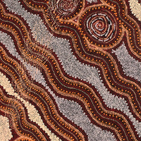 Aboriginal Artwork by Angelina Nampijinpa Tasman, Ngapa Jukurrpa (Water Dreaming) - Pirlinyarnu, 76x76cm