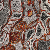 Aboriginal Artwork by Angelina Nampijinpa Tasman, Ngapa Jukurrpa (Water Dreaming) - Pirlinyarnu, 91x46cm