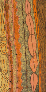 Aboriginal Artwork by Angkaliya Nelson, Kungkarangkalpa (Seven Sisters Story), 122x61cm - ART ARK®