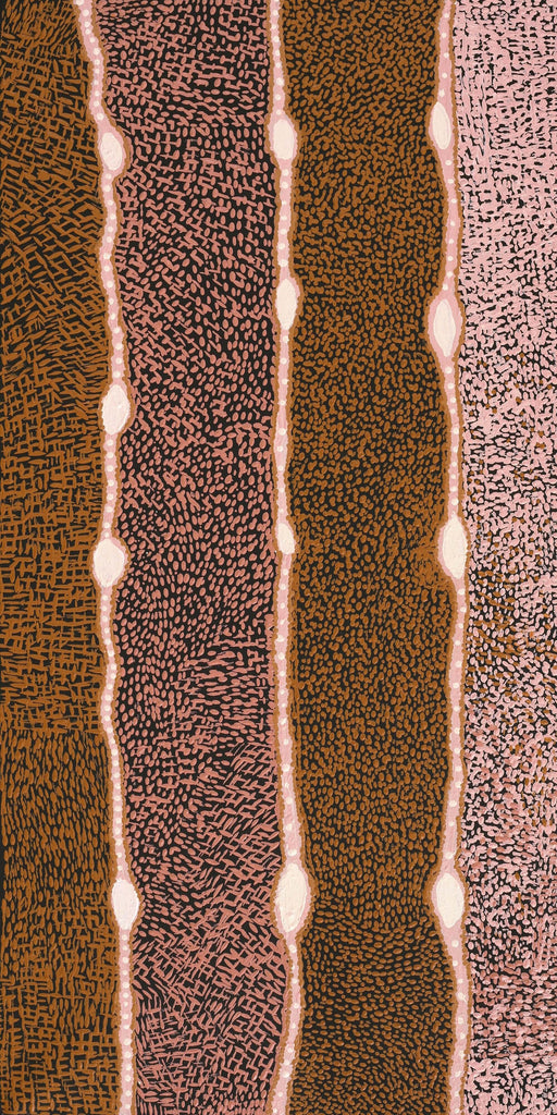 Aboriginal Art by Angkaliya Nelson, Kungkarangkalpa (Seven Sisters Story), 122x61cm - ART ARK®
