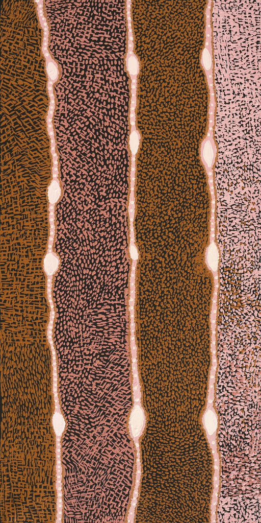 Aboriginal Artwork by Angkaliya Nelson, Kungkarangkalpa (Seven Sisters Story), 122x61cm