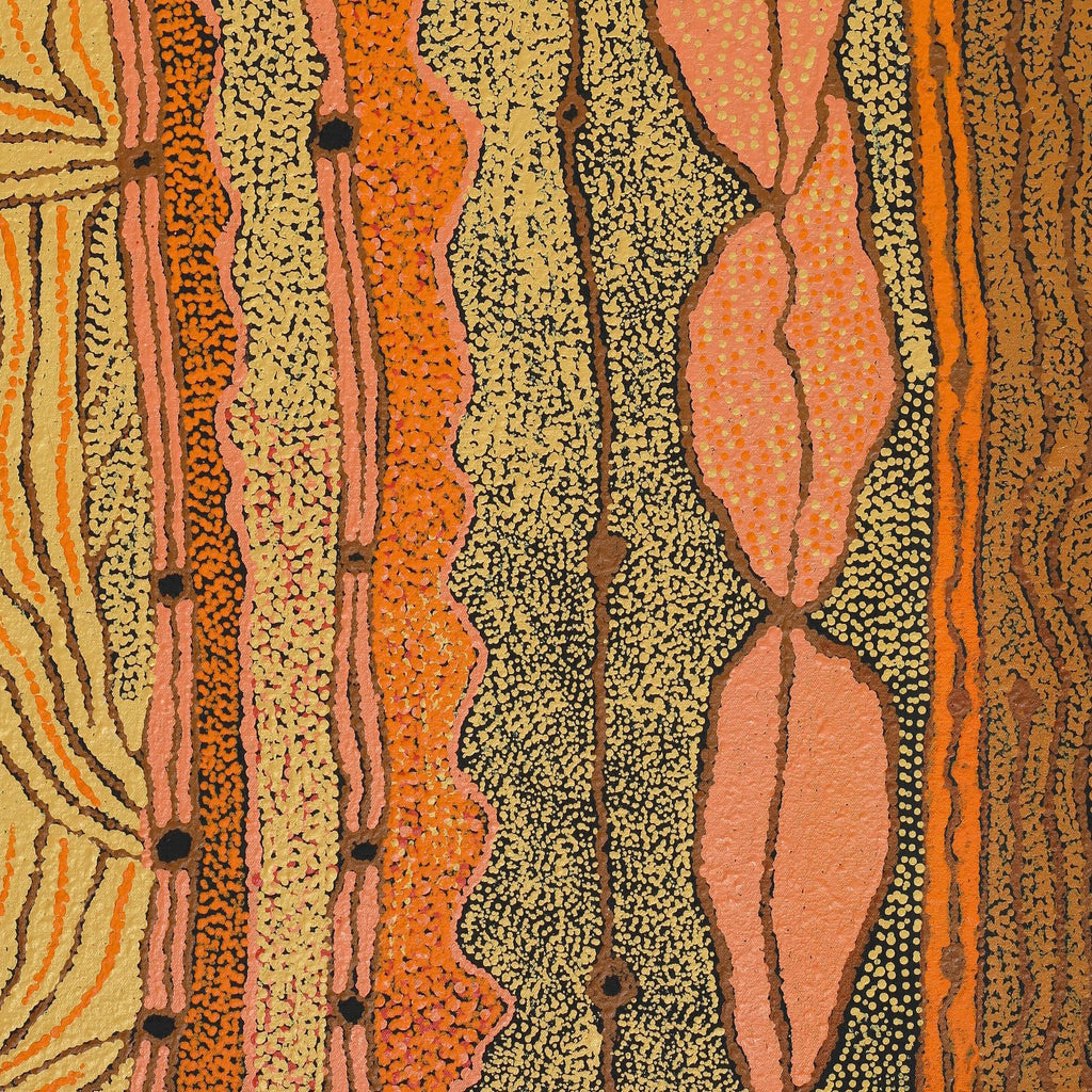 Aboriginal Artwork by Angkaliya Nelson, Kungkarangkalpa (Seven Sisters Story), 122x61cm - ART ARK®