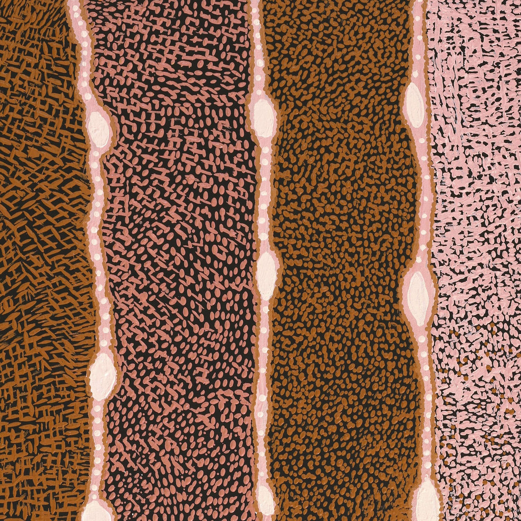 Aboriginal Artwork by Angkaliya Nelson, Kungkarangkalpa (Seven Sisters Story), 122x61cm