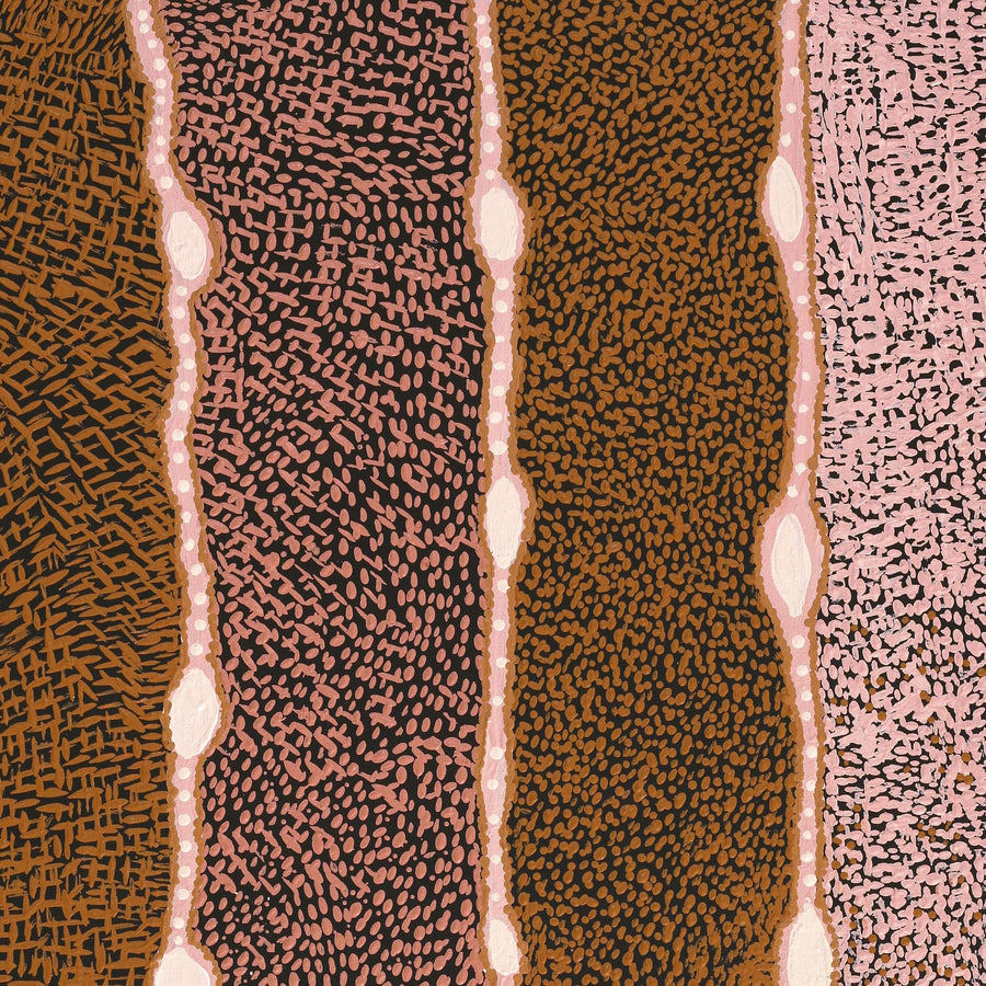 Aboriginal Artwork by Angkaliya Nelson, Kungkarangkalpa (Seven Sisters Story), 122x61cm
