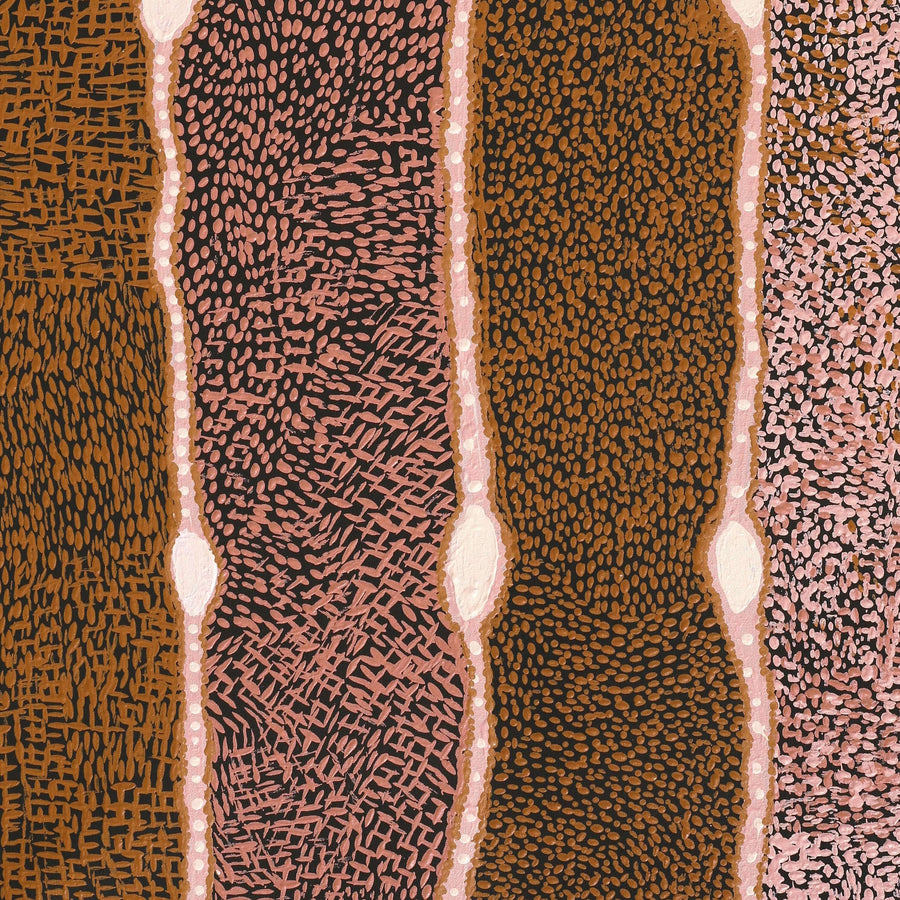 Aboriginal Artwork by Angkaliya Nelson, Kungkarangkalpa (Seven Sisters Story), 122x61cm