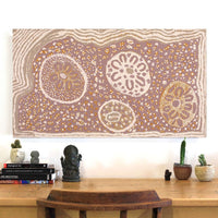 Aboriginal Artwork by Angkaliya Nelson, Kungkarangkalpa (Seven Sisters Story), 91x51cm
