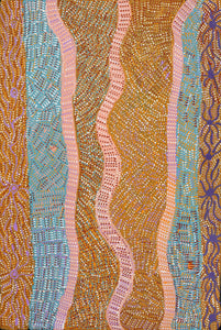 Aboriginal Artwork by Angkaliya Nelson, Kungkarangkalpa (Seven Sisters Story), 91x61cm - ART ARK®
