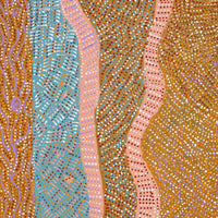 Aboriginal Artwork by Angkaliya Nelson, Kungkarangkalpa (Seven Sisters Story), 91x61cm