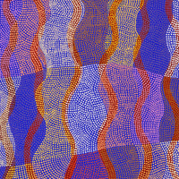 Aboriginal Artwork by Ann Lane Nee Dixon, Pirrnpirrnga - Desert Bore, 153x92cm