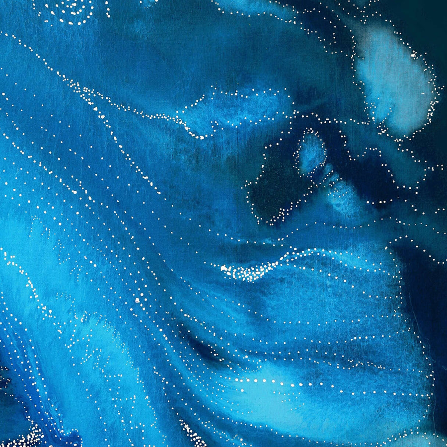 Aboriginal Artwork by Athena Nangala Granites, Napaljarri-warnu Jukurrpa (Seven Sisters Dreaming), 107x61cm