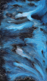 Aboriginal Artwork by Athena Nangala Granites, Napaljarri-warnu Jukurrpa (Seven Sisters Dreaming), 183x107cm