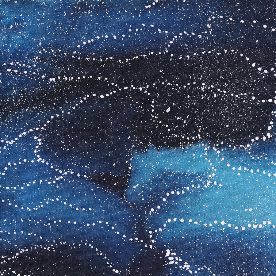 Aboriginal Artwork by Athena Nangala Granites, Napaljarri-warnu Jukurrpa (Seven Sisters Dreaming), 183x107cm