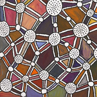 Aboriginal Artwork by Bess Napanangka Poulson, Ngapa Jukurrpa (Water Dreaming) - Puyurru, 122x76cm