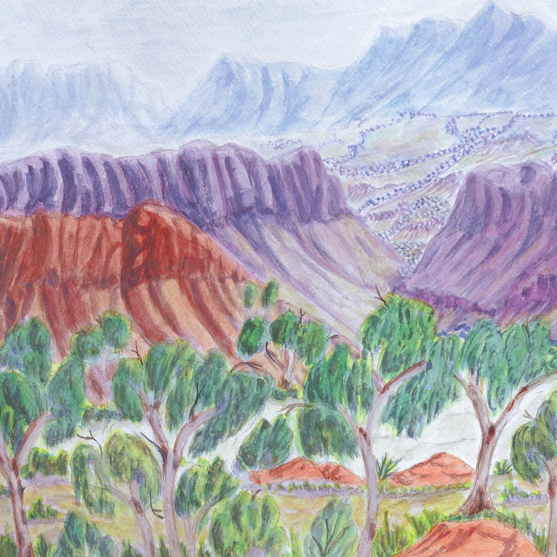 Aboriginal Artwork by Betty Naparula Namatjira Wheeler, Ellery Creek Big Hole, 54x36cm