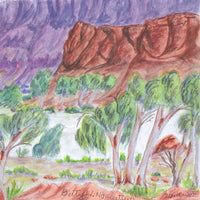 Aboriginal Artwork by Betty Naparula Namatjira Wheeler, Ellery Creek Big Hole, 54x36cm