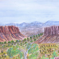 Aboriginal Artwork by Betty Naparula Namatjira Wheeler, West of Areyonga, 36x26.5cm