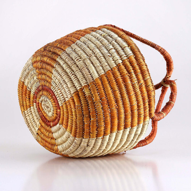 Aboriginal Artwork by Binyural #2 Yununpiŋu, Bathi (woven basket)
