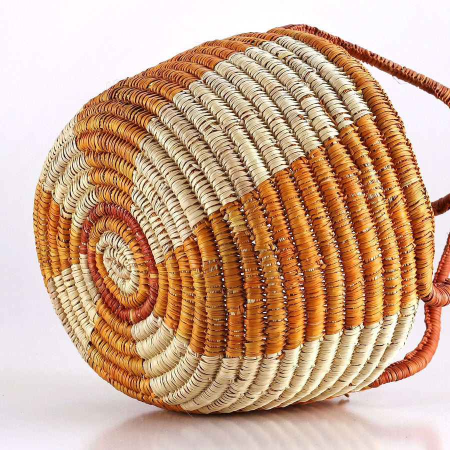 Aboriginal Artwork by Binyural #2 Yununpiŋu, Bathi (woven basket)