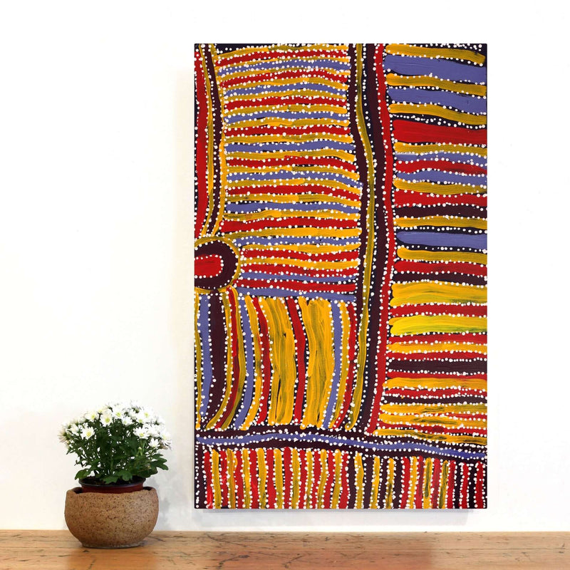 Aboriginal Artwork by Carol Young, Walka Wiru Ngura Wiru, 81x51cm