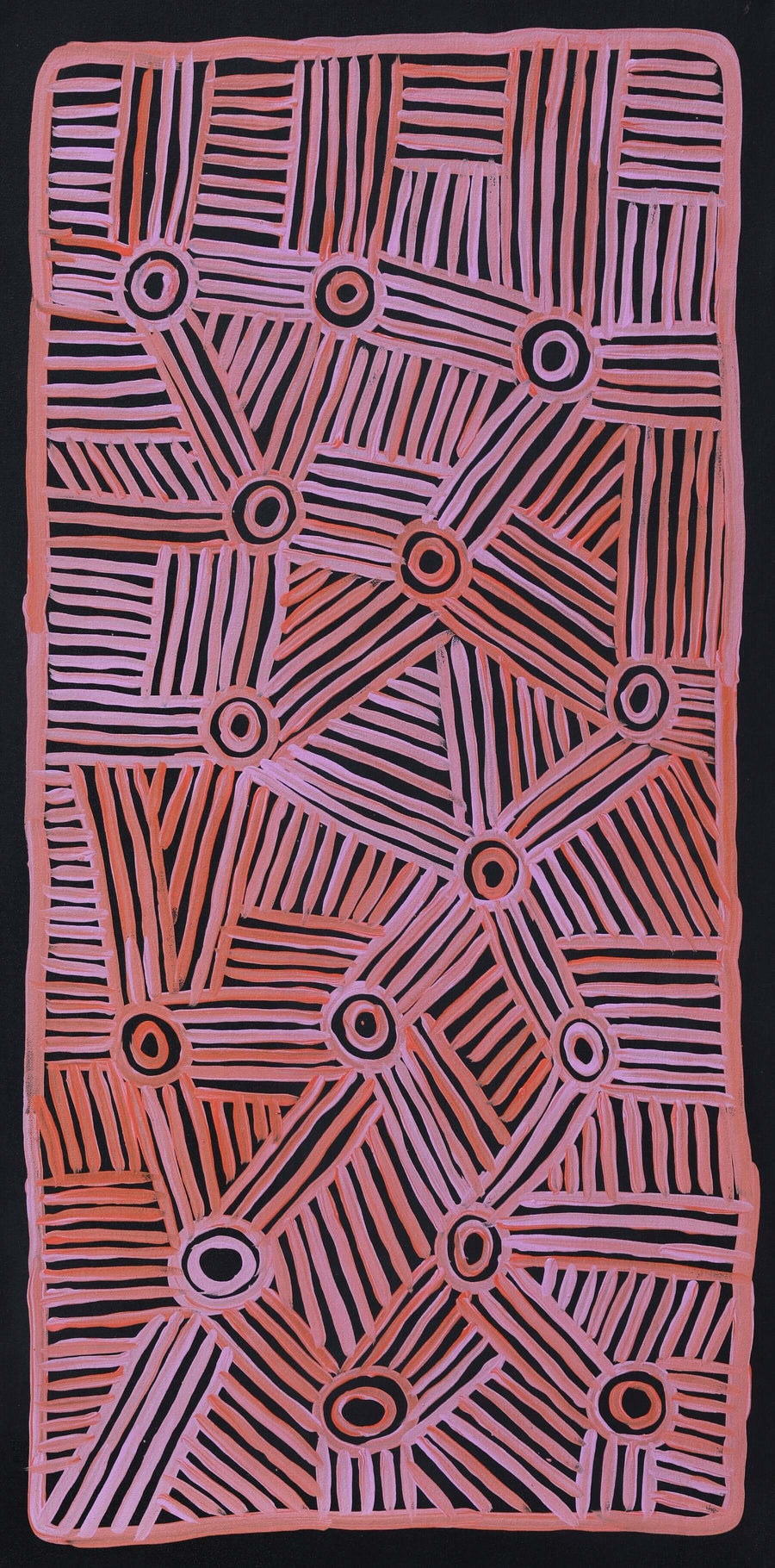 Aboriginal Artwork by Carol Young, Walka Wiru Ngura Wiru, 91x45cm