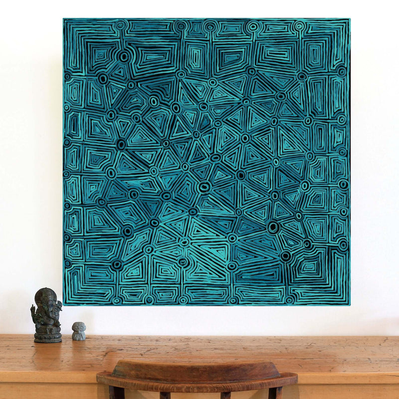 Aboriginal Artwork by Carol Young, Walka Wiru Ngura Wiru, 91x91cm