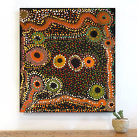 Aboriginal Artwork by Cassaria Young Hogan, Bush Trip, 61x55cm