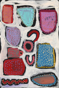 Aboriginal Artwork by Cassaria Young Hogan, Bush Trip, 91x61cm