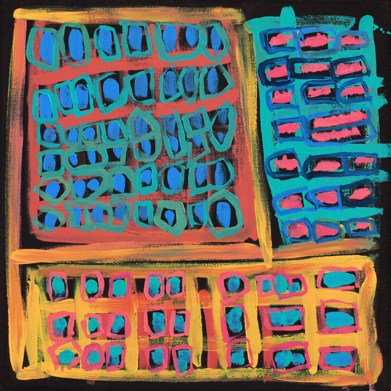 Aboriginal Artwork by Cassaria Young Hogan, Walka Wiru Ngura Wiru, 61x61cm