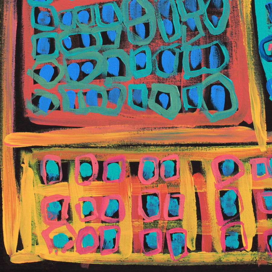 Aboriginal Artwork by Cassaria Young Hogan, Walka Wiru Ngura Wiru, 61x61cm