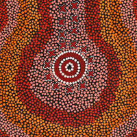 Aboriginal Artwork by Chriselda Nungarrayi Ross, Ngatijirri Jukurrpa (Budgerigar Dreaming), 91x30cm