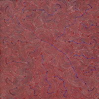 Aboriginal Artwork by Christine Nakamarra Curtis, Mina Mina Jukurrpa, 122x122cm