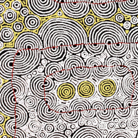 Aboriginal Artwork by Christine Nakamarra Curtis, Mina Mina Jukurrpa, 122x76cm