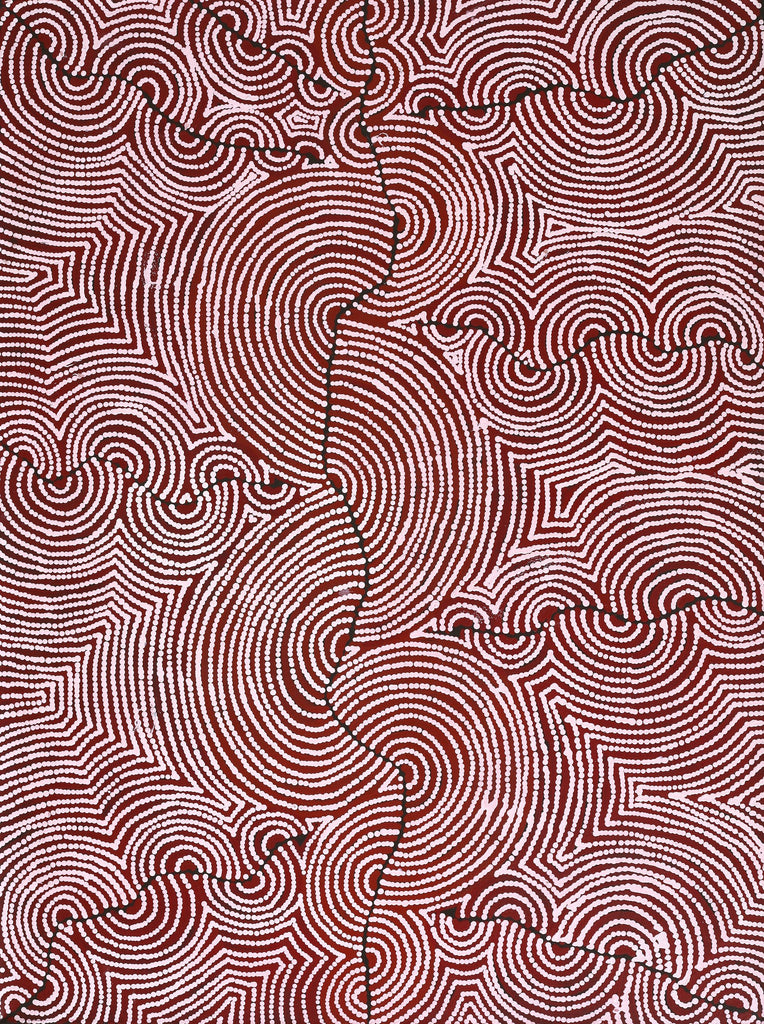 Aboriginal Artwork by Christine Nakamarra Curtis, Mina Mina Jukurrpa, 122x91cm - ART ARK®