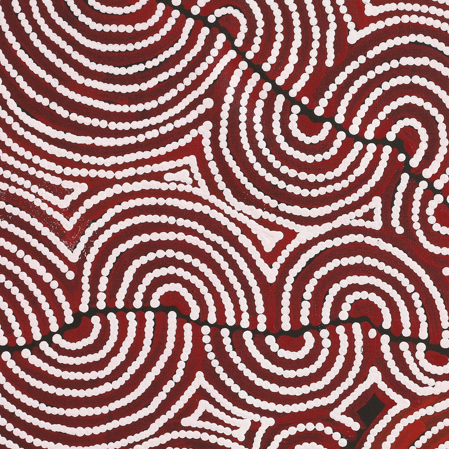 Aboriginal Artwork by Christine Nakamarra Curtis, Mina Mina Jukurrpa, 152x122cm