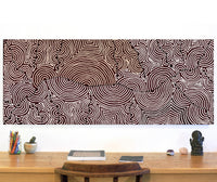 Aboriginal Artwork by Christine Nakamarra Curtis, Mina Mina Jukurrpa, 152x61cm